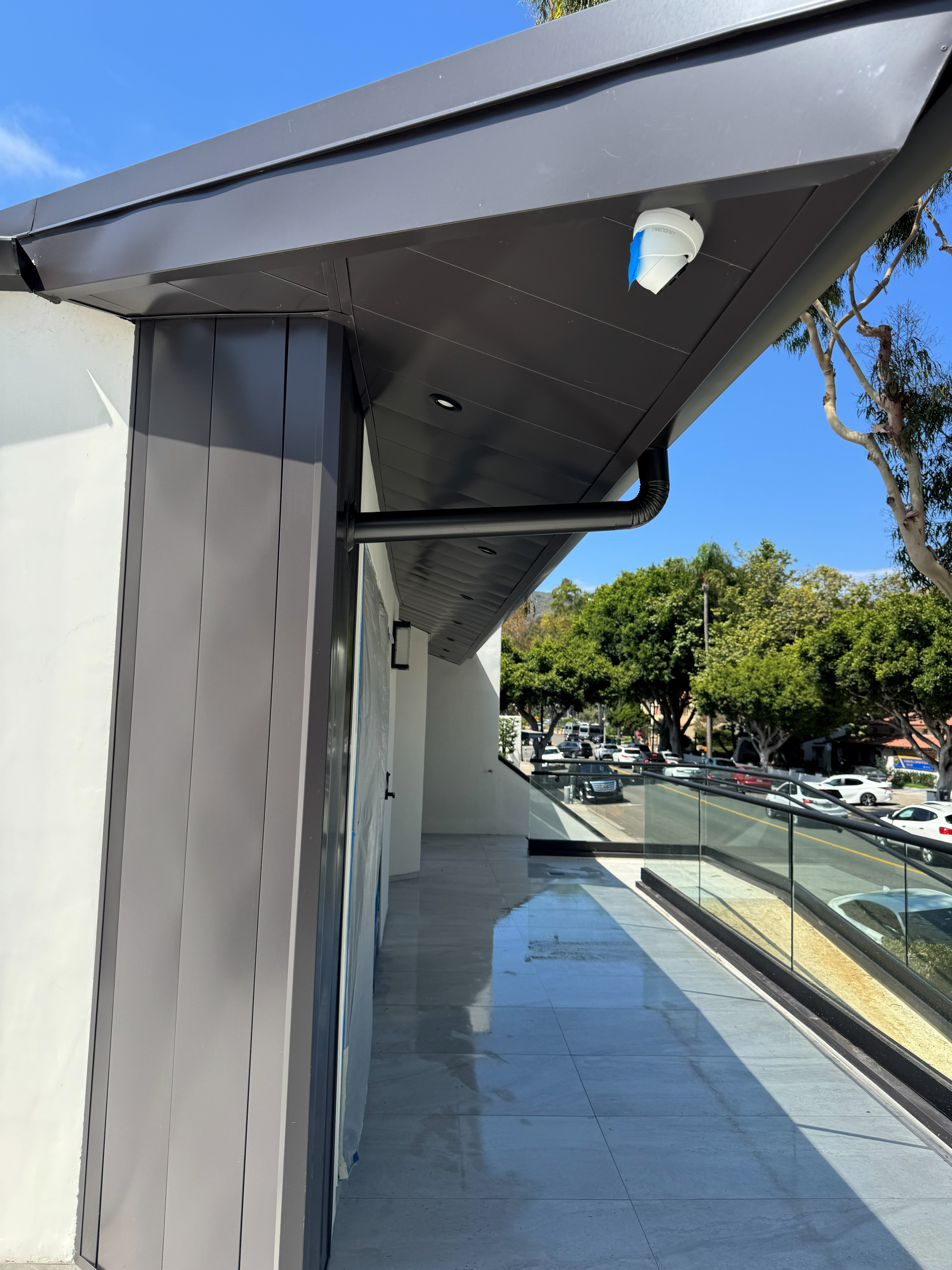 Eaves enclosed in metal with vented soffits on a Los Angeles home.