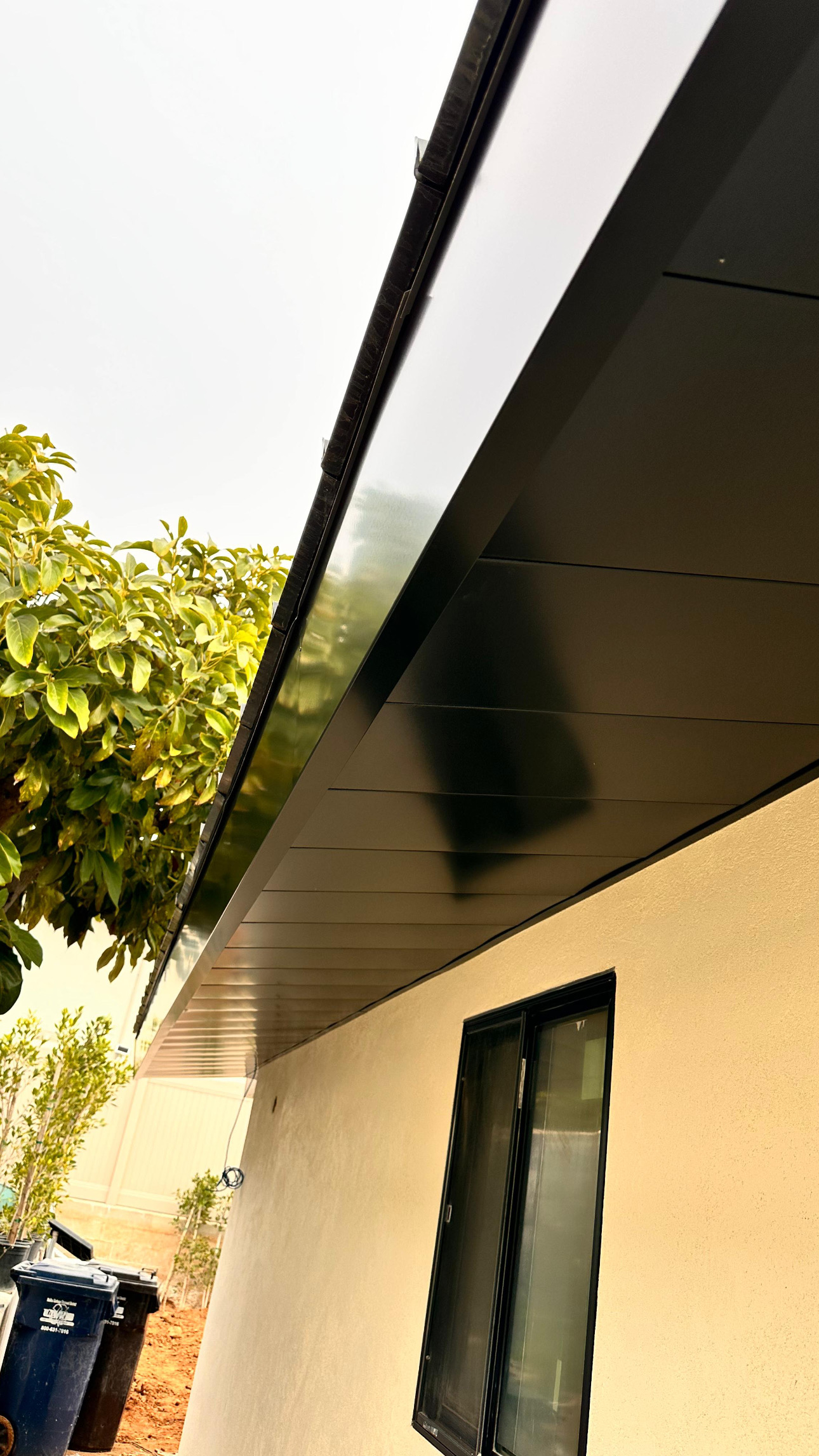 Eaves enclosed in metal with vented soffits on a Los Angeles home.