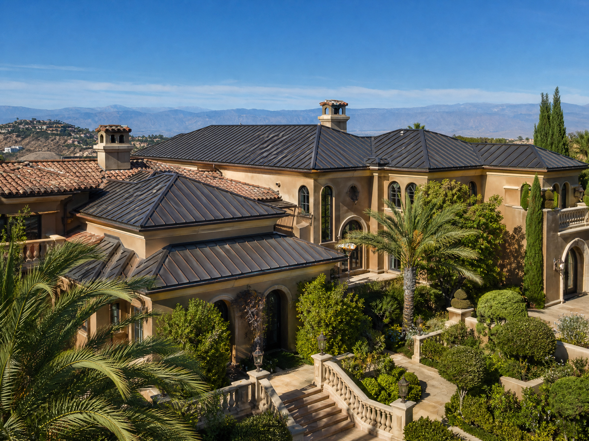 Standing seam metal roof in Encino, CA