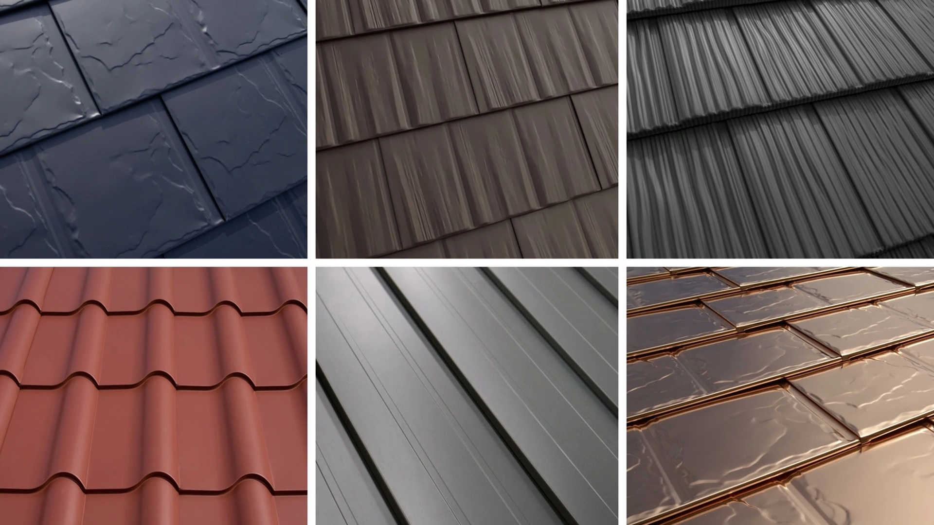 Complex roof geometry with standing seam metal showing valleys hips and dormers