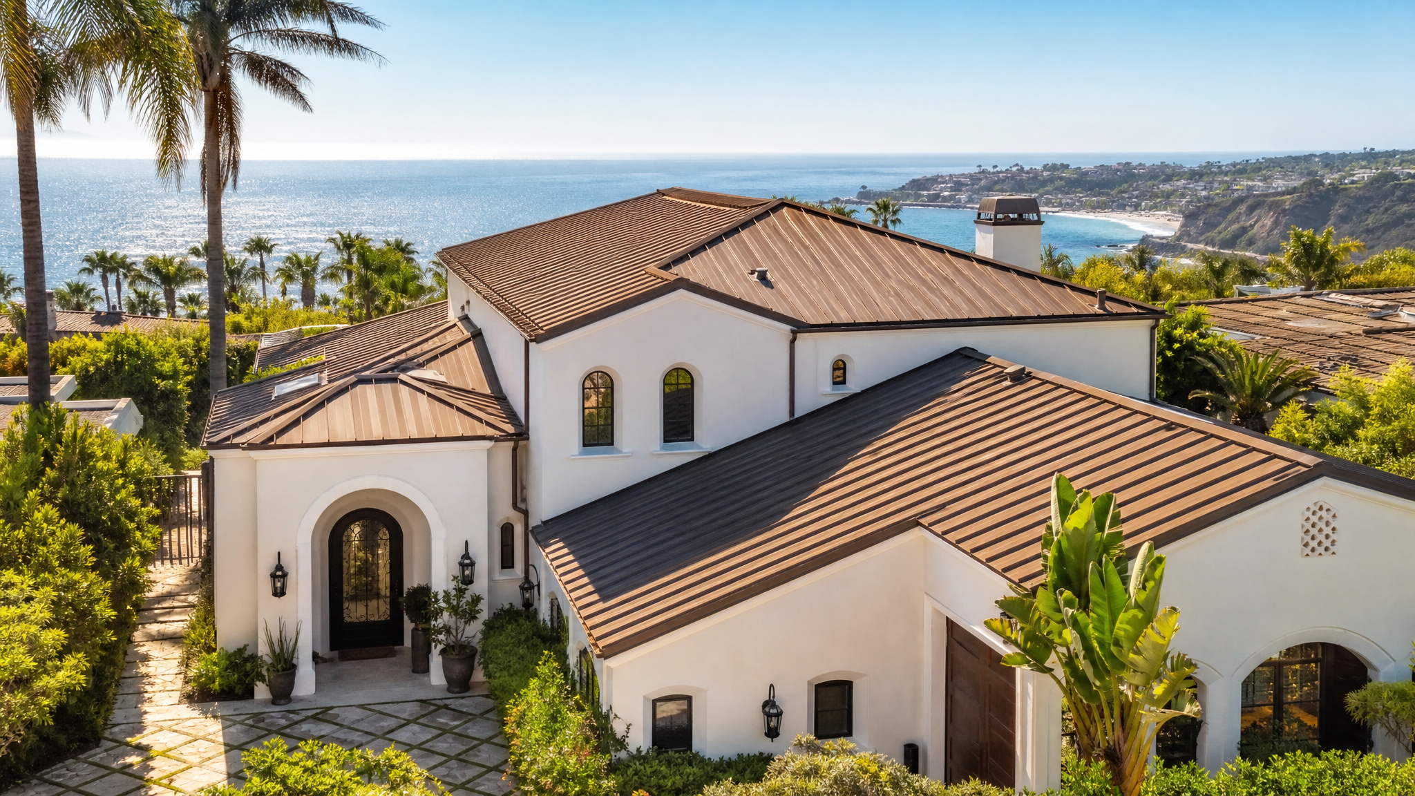 Standing seam metal roof in Pacific Palisades, CA