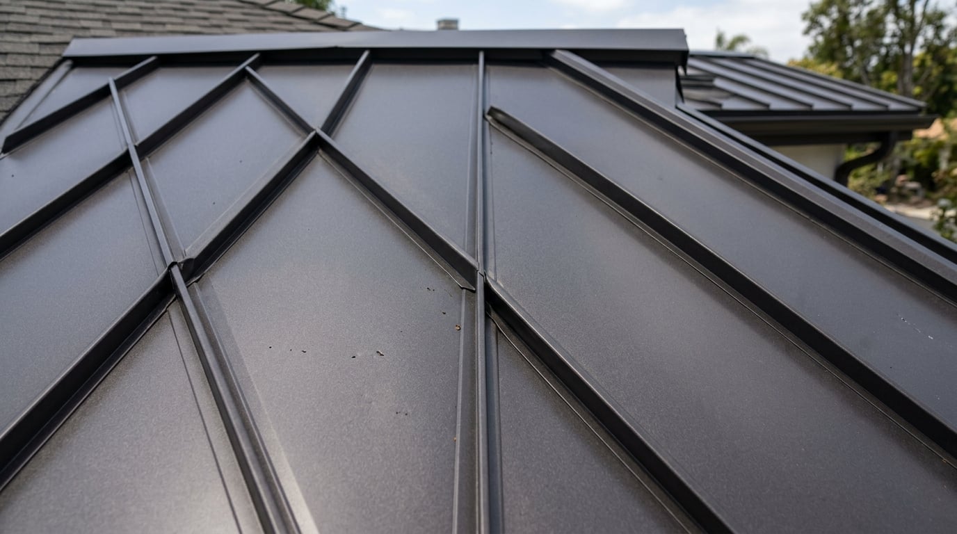 Premium standing seam metal roof installed by The Metal Roof Pros.