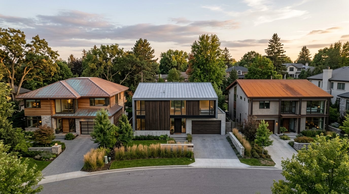 Taylor Metals premium and specialty finishes including real copper, zinc, and weathering steel roofs.